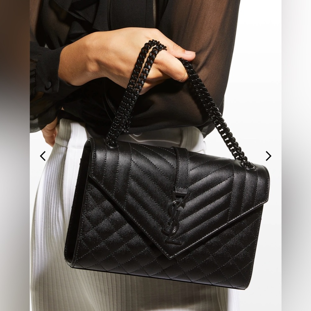 🌟SOLD🌟 NWT YSL Triquilt Black Envelope Bag - Picture 12 of 13